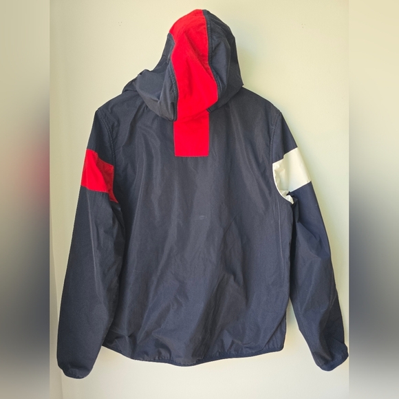 Tommy Hilfiger Colorblock Hooded Windbreak Jacket Blue White Red Size L - Picture 4 of 9